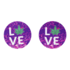 LOVE with Purple Gradient Background Nipple Pasties