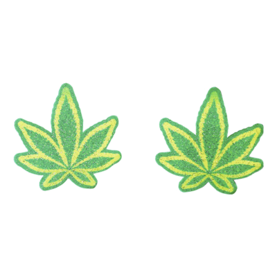 Green Two-Toned Weed Nipple Pasties
