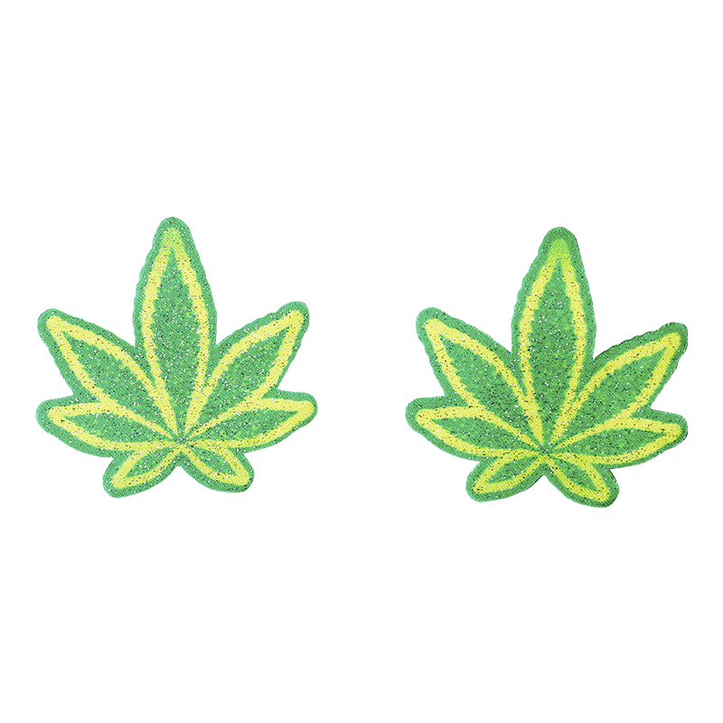 Green Two-Toned Weed Nipple Pasties