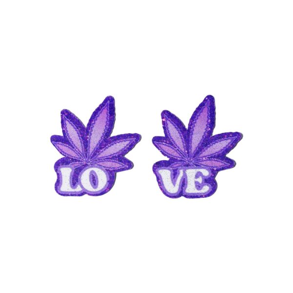 AllStuff420 - Love Purple Cannabis Nipple Pasties