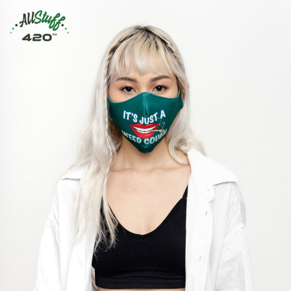 AllSuff420 - Cough Adjustable Ear Loops Green Face Mask
