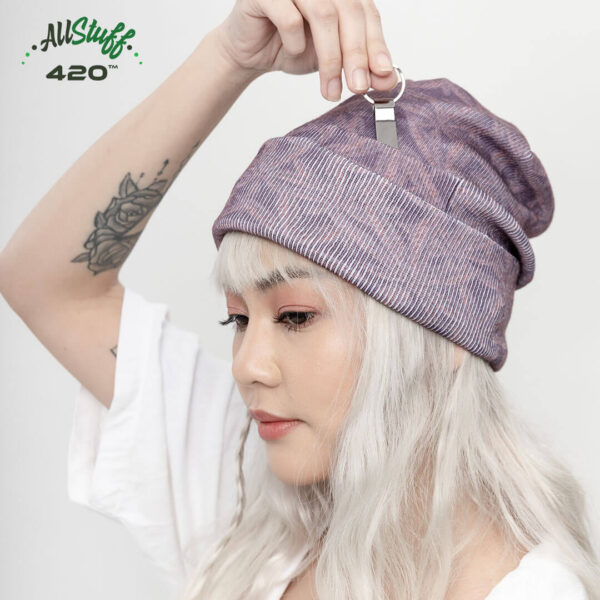 Blueberry Beanie with Model