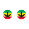 Nipple pasties Green Yellow Red Background with Cannabis Leaf