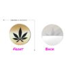Nipple pasties black leaf cannabis with gold background front and back