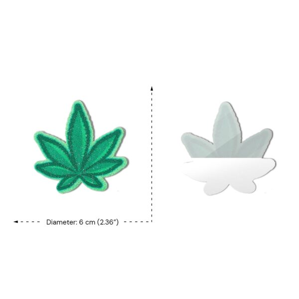 420 Nipple Pasties Green Cannabis Leaf Non Glittered