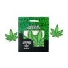 Nipple pasties Glittered Dark Green Cannabis Leaf