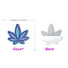 Front and Back Green Cannabis Leaf with Lavender Accent Nipple Pasties