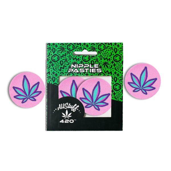 420 Leaf Small Multi-Colored Accent Pattern Nipple Pasties