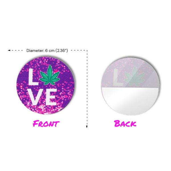 Front and Back LOVE with Purple Gradient Background Nipple Pasties