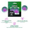 AllStuff420 - Lavender Background with Green 420 Leaf Nipple Pasties with description