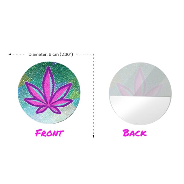 AllStuff420 - Lavender Background with Green 420 Leaf Nipple Pasties with front and back