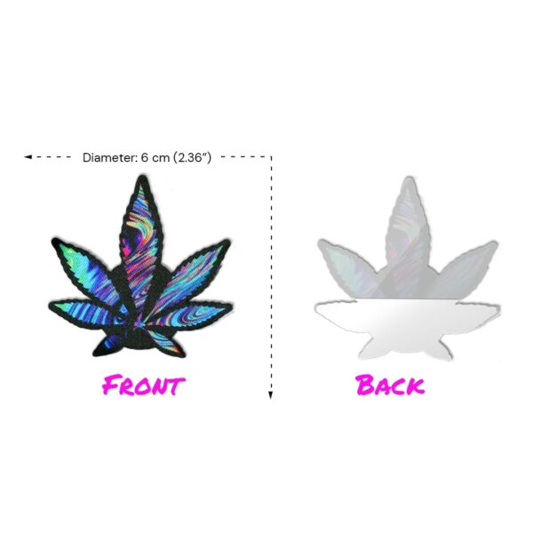 420 Leaf Two-Toned Lavender Accent Weed Nipple Pasties