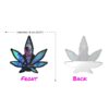 Front and back Cannabis Leaf with Blue Green and Pink Marble Pattern Nipple Pasties