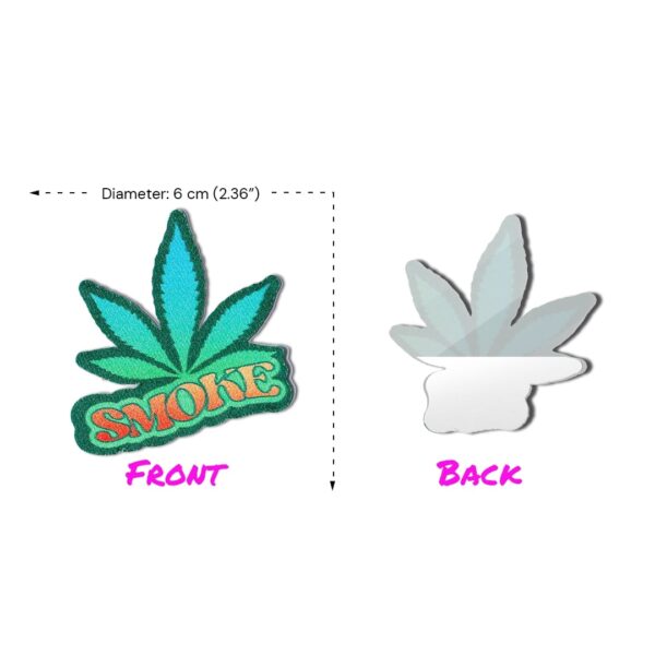 Front and Back Smoke Green Cannabis Leaf Nipple Pasties