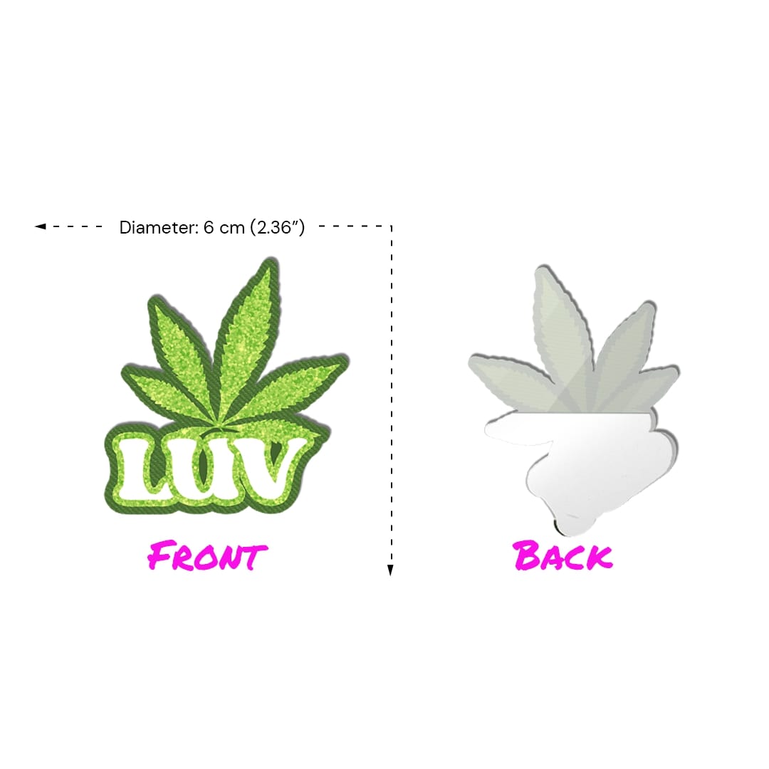 AllStuff420 - Luv Me Green Front and Back Nipple Pasties