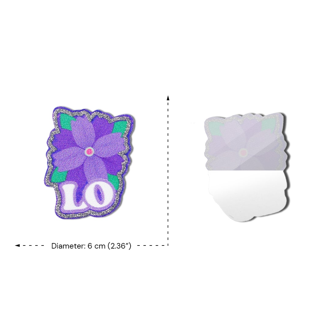 Front and Back LO Purple Flower Nipple Pasties Front and Back LO Purple Flower Nipple Pasties