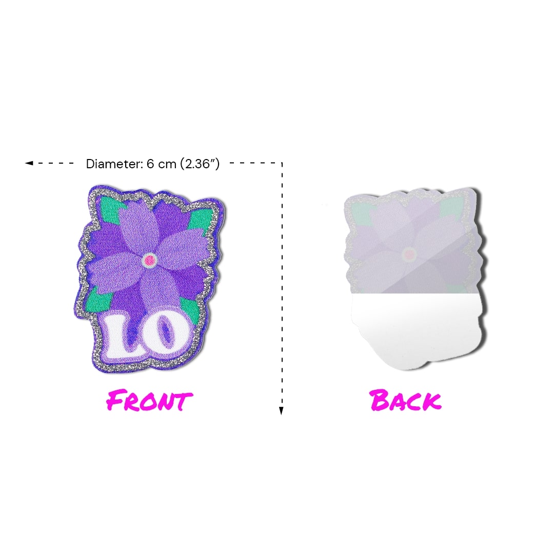 Front and Back LO Purple Flower Nipple Pasties Front and Back LO Purple Flower Nipple Pasties