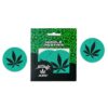 AllStuff420 Nipple pastie black cannabis leaf sky blue background