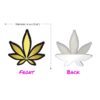 Gold Cannabis Leaf Nipple Pasties front and back