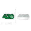 Front and back Green 420 Symbol with Cannabis Leaf