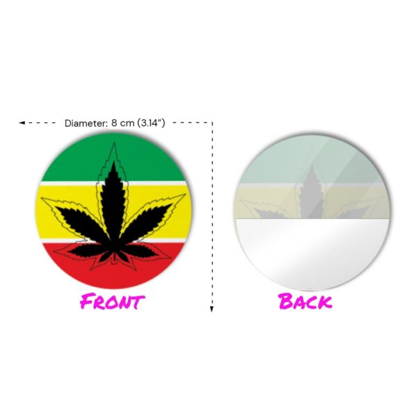 AllStuff420 - Nipple Pasties Green Yellow Red Cannabis Leaf with front and back