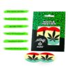 AllStuff420 - Nipple Pasties Green Yellow Red and black Cannabis Leaf with package