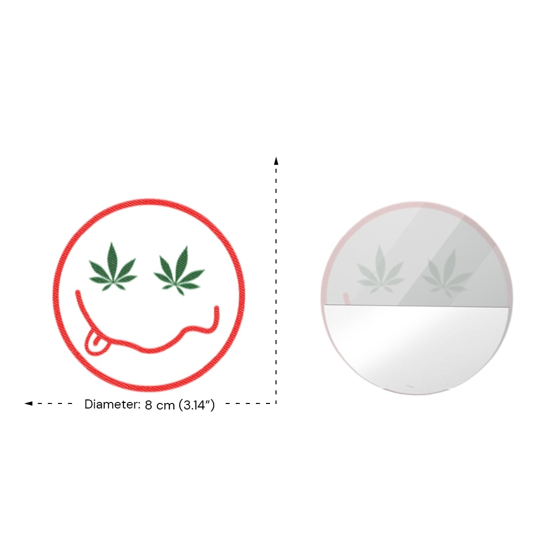 Nipple pasties with smile background cannabis front and back Nipple pasties with smile background cannabis front and back