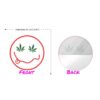 Nipple pasties with smile background cannabis front and back