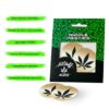 AllStuff420 Nipple pasties black leaf cannabis with gold background and package