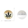 Nipple pasties black leaf cannabis with gold background